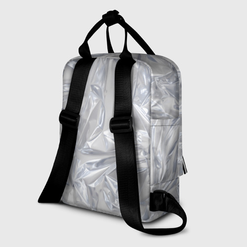 Женский рюкзак 3D с принтом Голографичная фольга, вид сзади #1