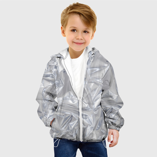 Детская куртка 3D Голографичная фольга, цвет белый - фото 3