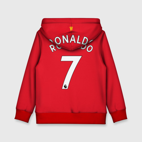 Детская толстовка 3D с принтом Роналду Манчестер Юнайтед, вид сзади #1