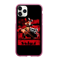 Чехол для iPhone 11 Pro Max матовый Red Dead Redemption 2