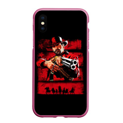 Чехол для iPhone XS Max матовый Red Dead Redemption 2