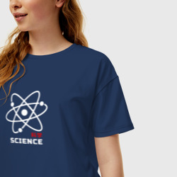 Женская футболка хлопок Oversize Science Наука - фото 2