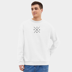 Мужской свитшот oversize без начеса хлопок Вообще безразлично пох*й - фото 2