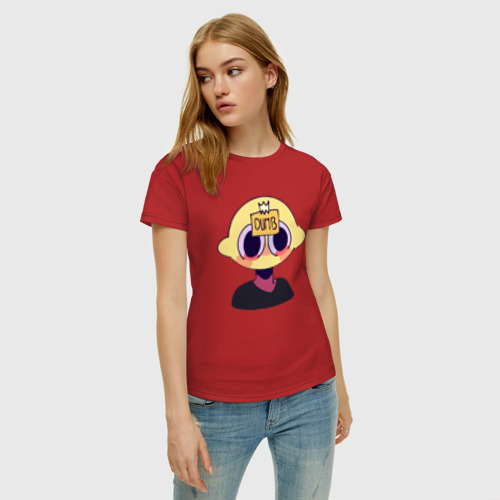 Женская футболка хлопок с принтом Lemonde, фото на моделе #1