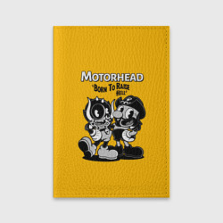 Обложка для паспорта матовая кожа Motorhead x Cuphead