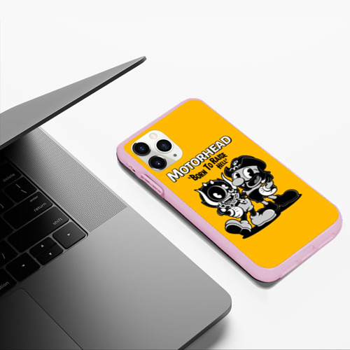 Чехол для iPhone 11 Pro Max матовый Motorhead x Cuphead, цвет розовый - фото 5