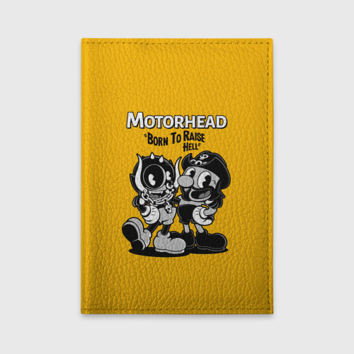 Обложка для автодокументов Motorhead x Cuphead, цвет оранжевый