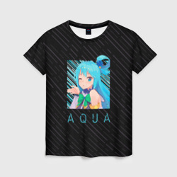 Женская футболка 3D Аква Aqua Коносуба KonoSuba