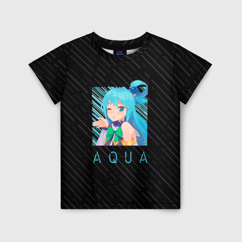 Детская футболка 3D Аква Aqua Коносуба KonoSuba, цвет 3D печать