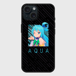 Чехол силиконовый для Apple iPhone 15 матовый Аква  | Aqua Коносуба | KonoSuba
