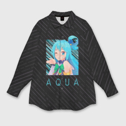 Мужская рубашка oversize 3D Аква Aqua Коносуба KonoSuba