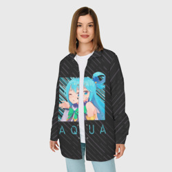 Женская рубашка oversize 3D Аква Aqua Коносуба KonoSuba - фото 2