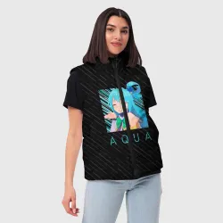 Женский жилет утепленный 3D Аква  | Aqua Коносуба | KonoSuba - фото 2
