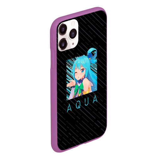 Чехол для iPhone 11 Pro Max матовый Аква Aqua Коносуба KonoSuba, цвет фиолетовый - фото 3