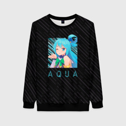 Женский свитшот 3D Аква Aqua Коносуба KonoSuba