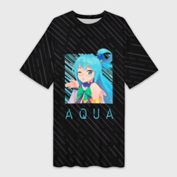 Платье-футболка 3D Аква Aqua Коносуба KonoSuba