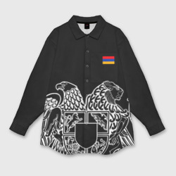 Женская рубашка oversize 3D Герб Армении и флаг