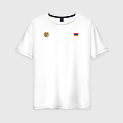 Женская футболка хлопок Oversize Армения. Символика