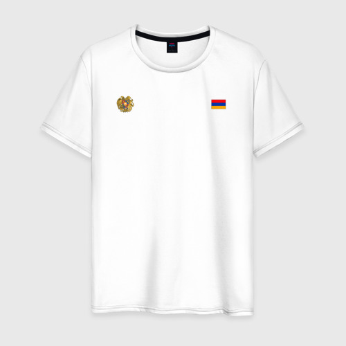 Мужская футболка из хлопка с принтом Армения. Символика, вид спереди №1