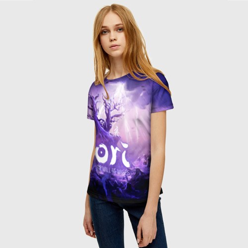 Женская футболка 3D с принтом Ori and the Will of the Wisps, фото на моделе #1