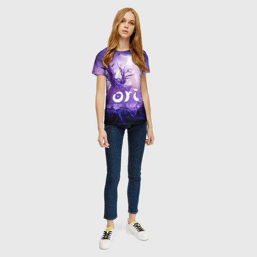 Женская футболка 3D с принтом Ori and the Will of the Wisps, вид сбоку #3
