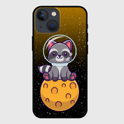 Чехол для iPhone 13 mini Енот астронавт лунный енот