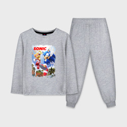 Детская пижама с лонгсливом хлопок Sonic Соник