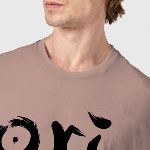 Мужская футболка хлопок Ori and the blind forest, цвет пыльно-розовый - фото 6