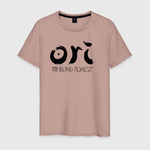 Мужская футболка хлопок Ori and the blind forest, цвет пыльно-розовый