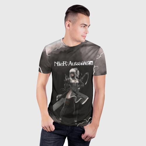 Мужская футболка 3D Slim 2B Nier Automata - фото 3