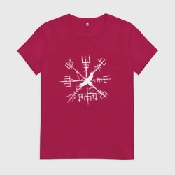 Женская футболка хлопок Vegvisir руны runes