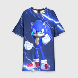 Детское платье 3D Sonic Соник синий ёж