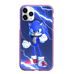 Чехол для iPhone 11 Pro Max матовый Sonic Соник синий ёж