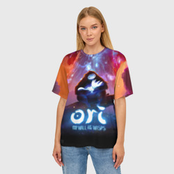 Женская футболка oversize 3D Ori and the Will of the Wisps - вулкан - фото 2