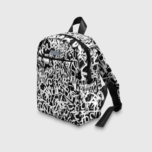 Детский рюкзак 3D Graffiti white on black - фото 5