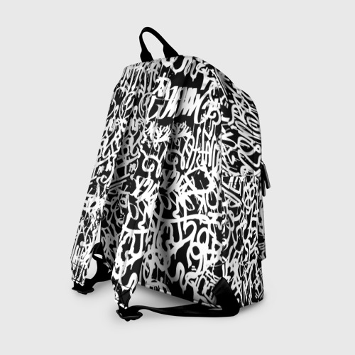 Рюкзак 3D Graffiti white on black - фото 2