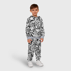 Детский костюм с толстовкой 3D Graffiti white on black - фото 2