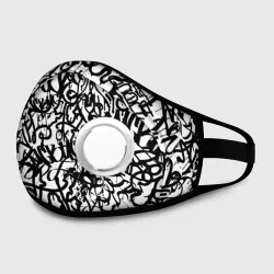 Маска из неопрена Graffiti black on white
