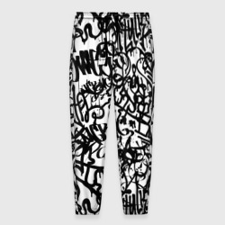 Мужские брюки 3D Graffiti black on white