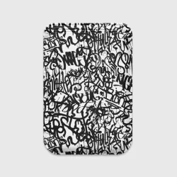 Картхолдер Magsafe магнитный Graffiti black on white