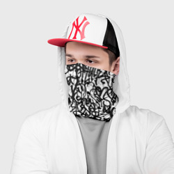 Бандана-труба 3D Graffiti black on white - фото 2