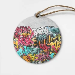Деревянная игрушка круг Graffiti on the wall