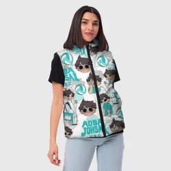 Женский жилет утепленный 3D Тоору Ойкава Oikawa Toru - фото 2