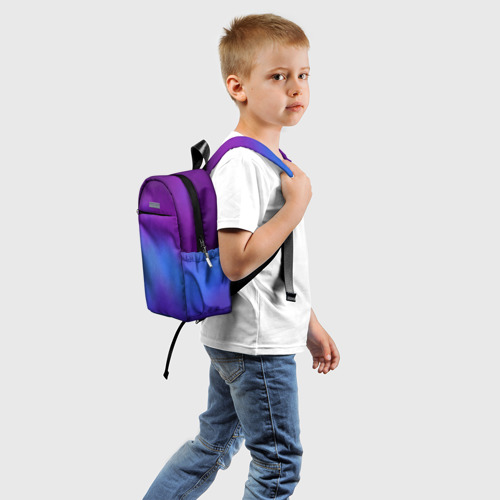 Детский рюкзак 3D с принтом Leather gradient, вид сзади #1