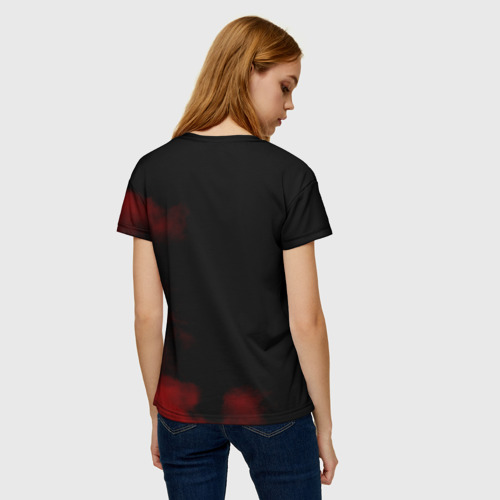 Женская футболка 3D с принтом Черная метка АлисА, вид сзади #2
