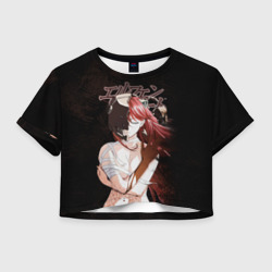 Женская футболка Crop-top 3D Люси Эльфийская Песнь