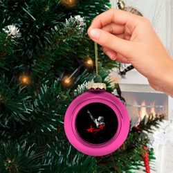 Ёлочный шар стеклянный/пластиковый Алиса Константин Кинчев - фото 2