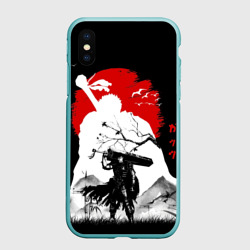 Чехол для iPhone XS Max матовый Берсерк силуэт Гатса