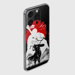 Чехол для iPhone 16 Pro Max силиконовый с защитой камеры Берсерк силуэт Гатса - фото 2