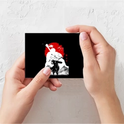 Поздравительная открытка Берсерк силуэт Гатса - фото 2